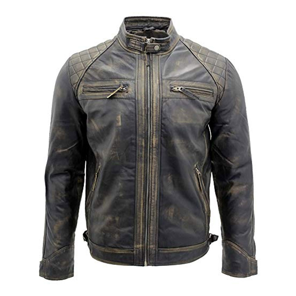 Mens Leather Racing Jacket - Quality Right